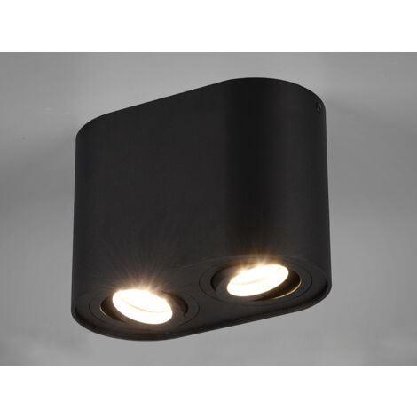 Deckenstrahler COOKIE Schwarz 2-flammig Spots schwenkbar, Breite 17cm