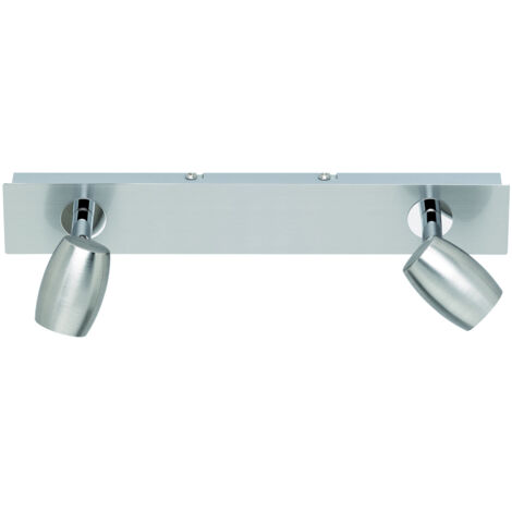 Deckenstrahler MICHAEL Silber 2-flammig, Breite 32cm