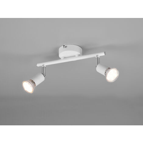 Deckenstrahler PARIS 2-flammig Metall Weiß, Breite 25cm