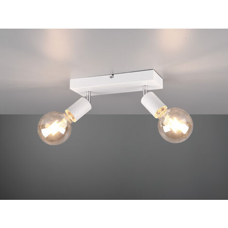 Deckenstrahler VANNES Weiß, Balken 2-flammig, Breite 26cm