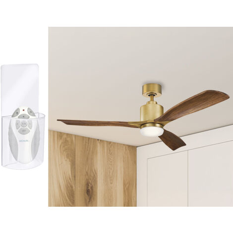 Deckenventilator Ø 132cm mit Licht, Fernbedienung und Echtholzflügeln