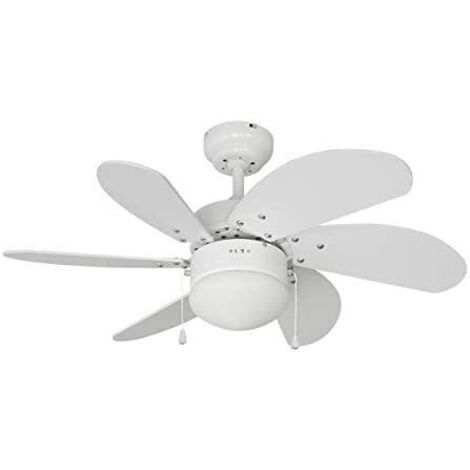 Deckenventilator Aral Modell Weiße Farbe Leistung 50 W Flügel ø76 cm EDM