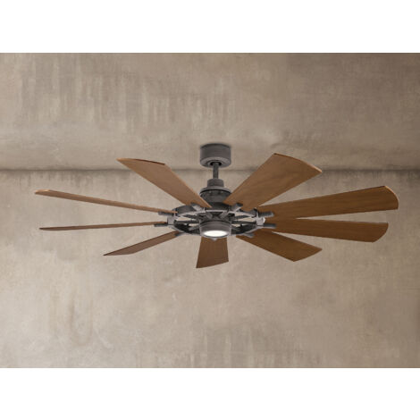 Deckenventilator GENTRY mit Licht & wendbaren Flügeln in 2 Dekoren, Ø 165cm
