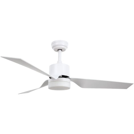 TECHBREY Deckenventilator Lautlos Minimal PRO Weiss 132cm DC-Motor Mit Licht