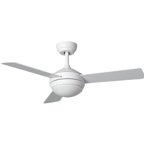 TECHBREY Deckenventilator Lautlos Navy 107cm DC-Motor für Außen Weiß Ohne Licht, Fernbedienung, Wifi:
