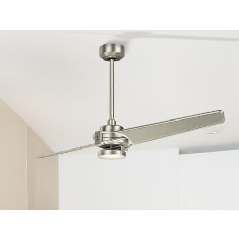 Deckenventilator mit LED Licht und Fernbedienung, Silber, Ø 142cm