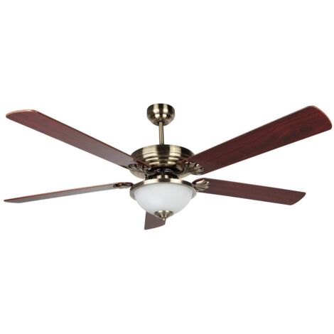 Deckenventilator mit Licht orbegozo cp 80142 - 70w - ø142cm - 5 Flügel - 3 Geschwindigkeiten - 1 Deckenleuchte - Fernbedienung - Größe xxl