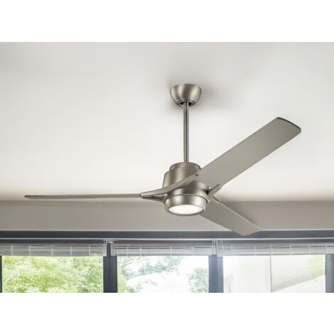 Deckenventilator mit Licht und Fernbedienung Silber, Ø 152cm