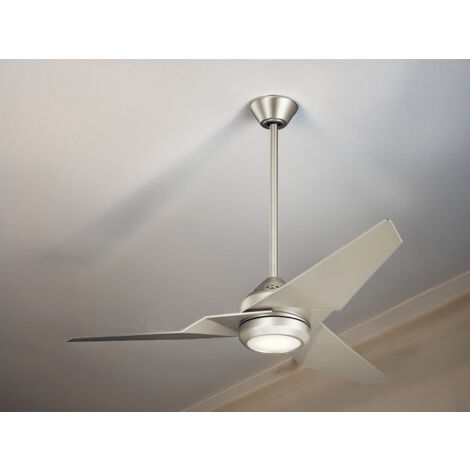 Deckenventilator mit Licht und Fernbedienung, Silber matt, Ø 152cm