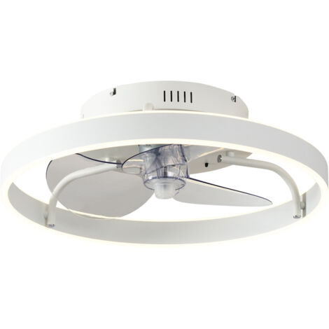 Deckenventilator weiß 50cm inkl. LED Dimmbar mit Fernbedienung - Maddy