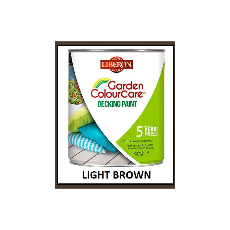 Liberon - Extreme Garden Decking Paint - Light Brown - 2.5 Litres - Light Brown