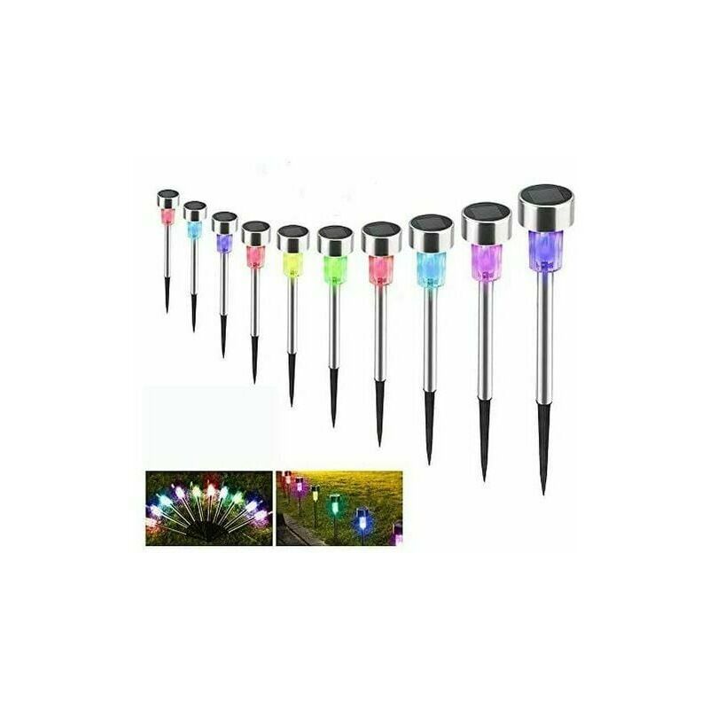 Confezione da 10 luci solari a led da giardino