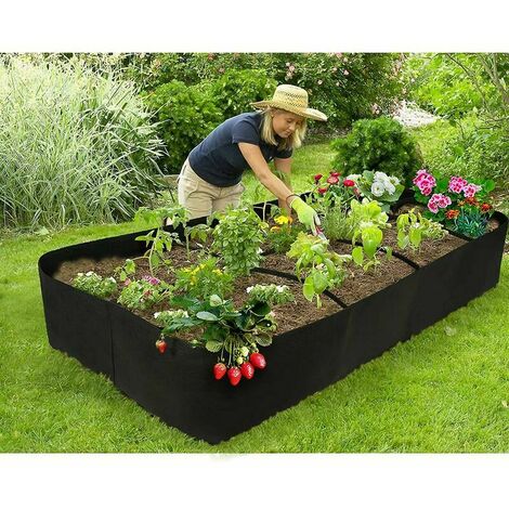 Deckon Rechteckiges Hochbeet 3x6ft, Br-Life Hochbeettasche aus Stoff