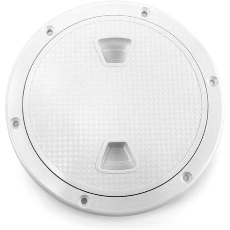 Deckplatten-Inspektionslukenabdeckung, 4" (101 mm), Weiß