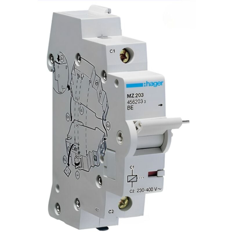Mz203 Hager Bobine à émission De Courant 230-415v Ac - Bobine Mx Hager