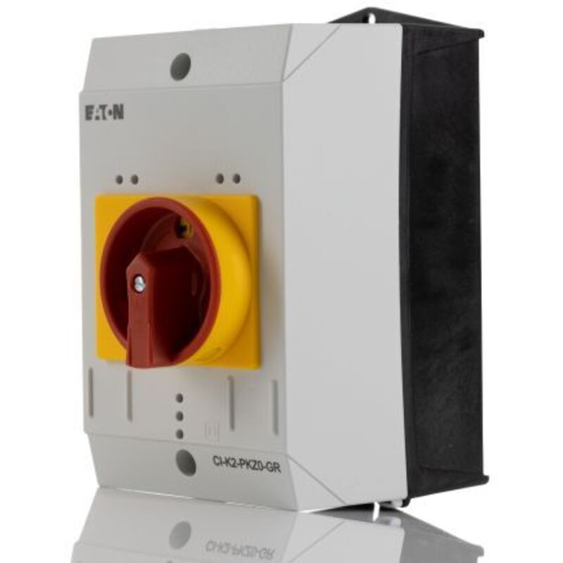 Boîtier vide Eaton CI-K2-PKZ0-GR 219655 avec arrêt d'urgence (l x l x h) 130 x 100 x 160 mm rouge, jaune, gris, noir 1 pc(s) W212551