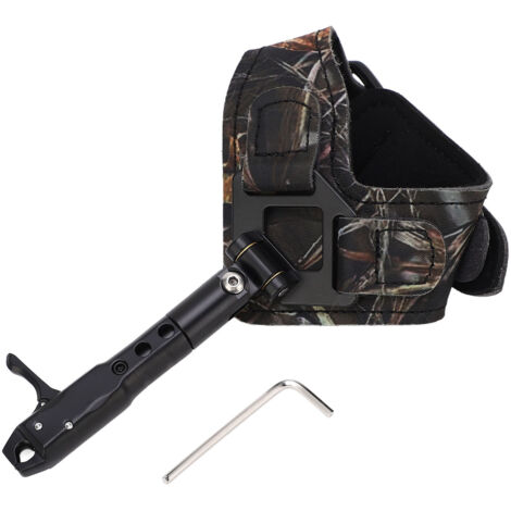 Déclencheur d'arc à poulies composite, longueur réglable, accessoire de tir camouflage