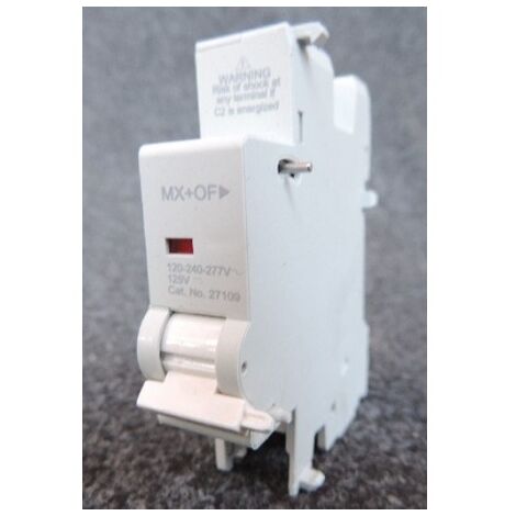 Declencheur voltmétrique modulaire MX + OF contact 1NO/NC circuit cde 120-277VAC 110-130VDC pour disjoncteur C60 SCHNEIDER 27109