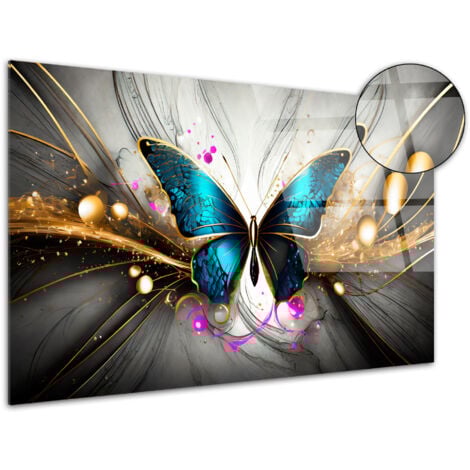 DECLINA, Tableau plexiglas déco Papillons Abstraits