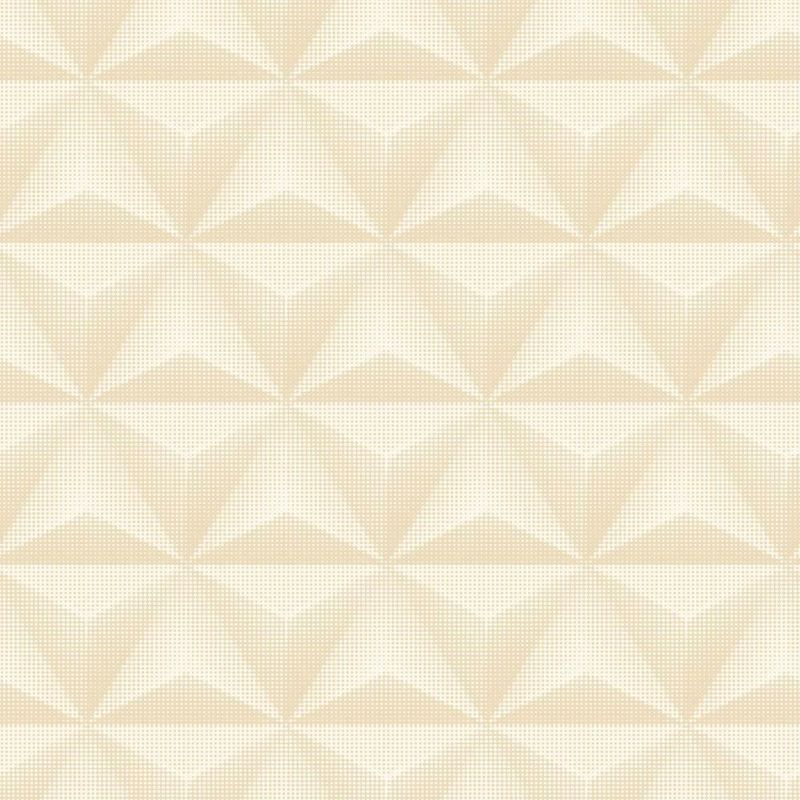 Grandeco - 3D Geometric Metallic Wallpaper Triangle Spots Peach Pearl Vinyl Paste Wall