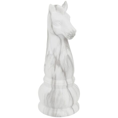 Déco à poser pièces d échec Olen gris H26,5cm - Atmosphera créateur d'intérieur
