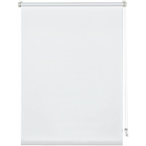 Deco Company 23-1014 Tapparella a Rullo a Morsetto o Adesiva, Tessuto, Bianco, 45 x 150 cm