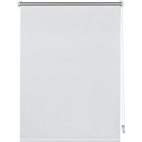 Deco Company, 23-1026 Tenda termica a rullo con morsetti o da incollare, Risparmio energetico, Tutte parti montaggio incluse, Poliestere, Bianco, 40 x 150 cm