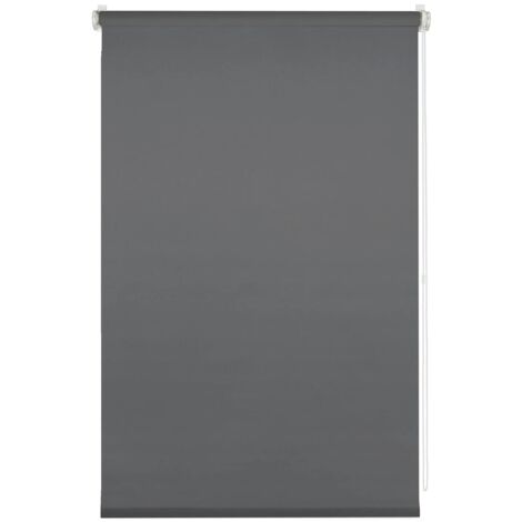 Deco Company Tenda a Rullo con Fissaggio a Incastro, Tenda a Rullo da Giorno, Opaca, Incluso Materiale di Montaggio, Tenda a Rullo Universale, Antracite, 80 x 150 cm (LxH)