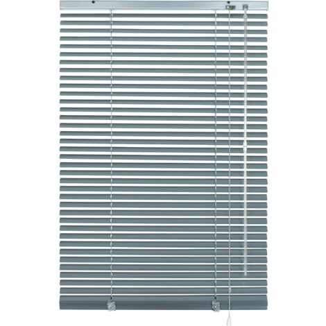 Deco Company, Veneziana in Alluminio, Montaggio a soffitto, Blu Polvere, 90 x 175 cm