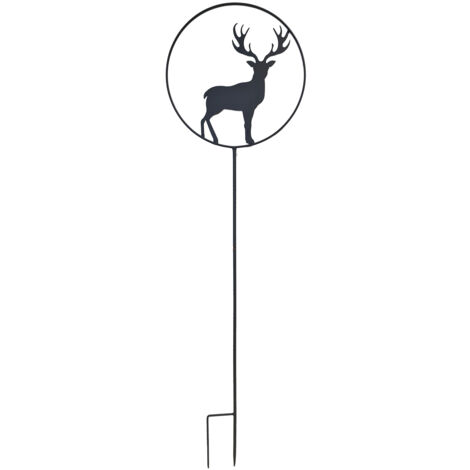 Déco de jardin à piquer Cerf 35 x 122,5 cm Anthracite
