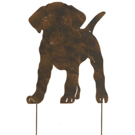 Déco de jardin Chien en métal 48cm