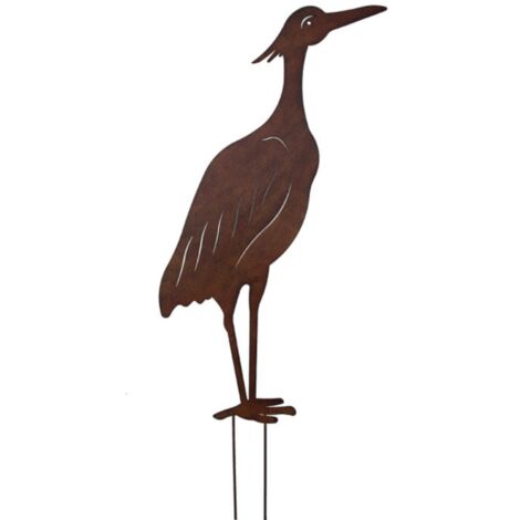 Déco de jardin Héron 90cm en métal
