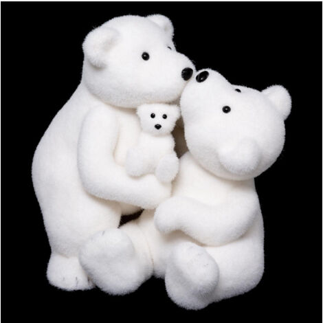 Déco de Noël Adorable Famille Ours avec des bisous H 40 cm - Feeric Christmas