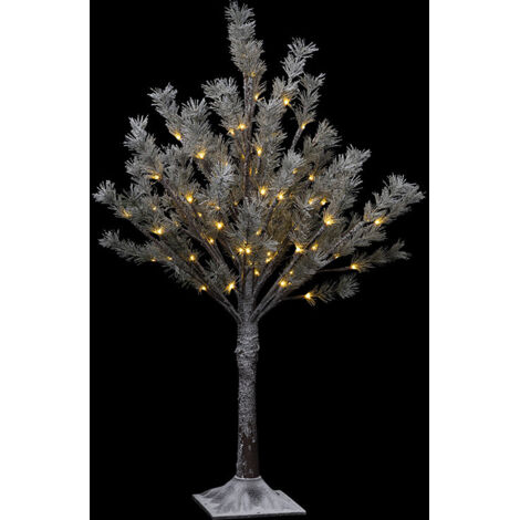 Déco de Noël Arbre artificiel lumineux 78 LED Blanc chaud H 90 cm - Feeric Christmas
