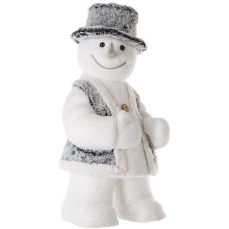 Déco de Noël Bonhomme de neige avec son chapeau H 49.5 cm - Feeric Christmas