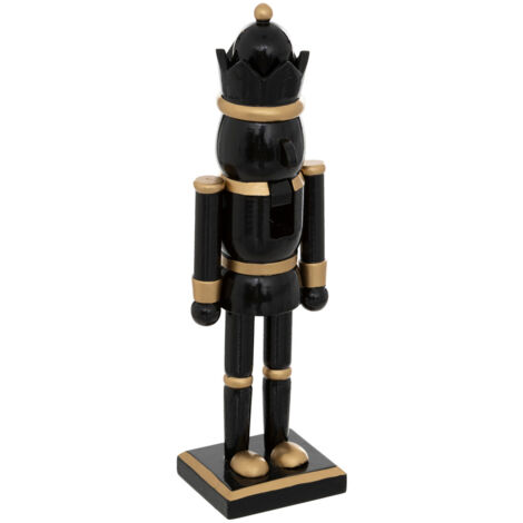 Déco de Noël Figurine Casse-Noisette Noir et Doré H 25.5 cm - Feeric Christmas