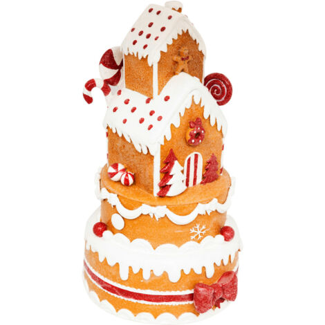 Déco de Noël Gateau Maison Pain d'épice H 29.5 cm - Feeric Christmas