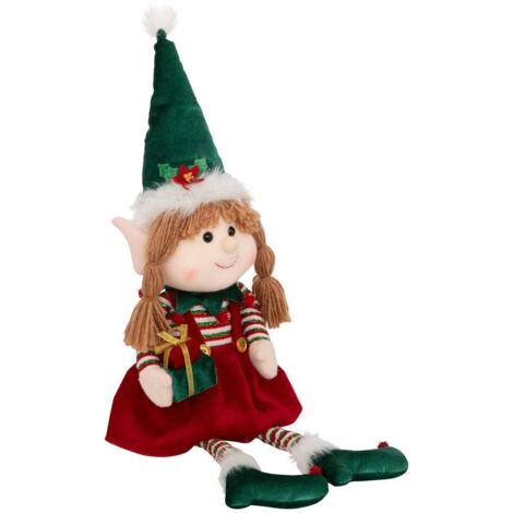 Déco de Noël Lutin filou assis H 68 cm - Feeric Christmas