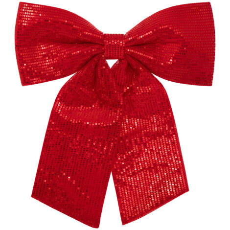 Déco de Noël Noeud Rouge avec Sequins 39 x 47 cm - Feeric Christmas