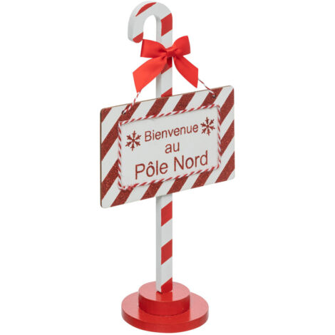 Déco de Noël Pancarte Sucre d'orge H 28 cm - Feeric Christmas