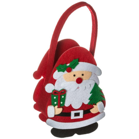 Déco de Noël Panier Père noël en feutrine - Feeric Christmas