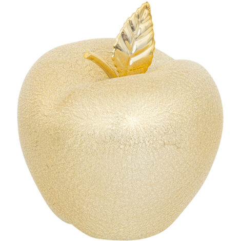 Déco de Noël Pomme en céramique Or pailleté D 13 x H 15 cm - Feeric Christmas