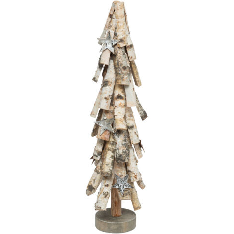 Déco de Noël Sapin en Bois avec étoiles H 54 cm - Feeric Christmas