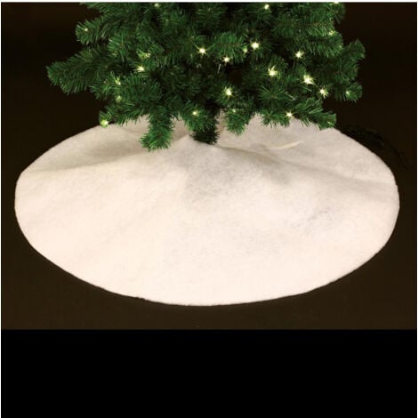 FÉÉRIC LIGHTS AND CHRISTMAS Déco de Noël Tapis pour pied de Sapin Blanc neige D 100 cm - Feeric Christmas
