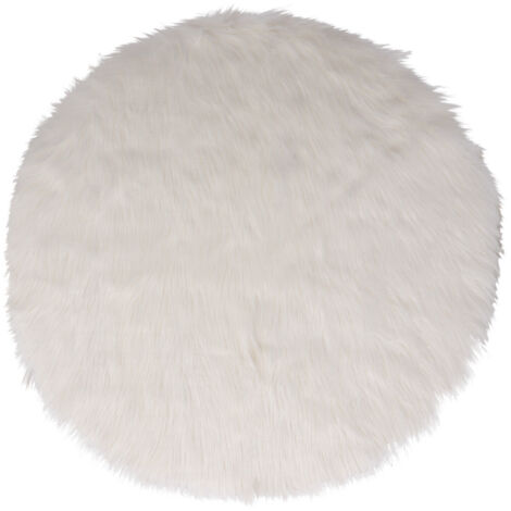 Déco de Noël Tapis pour pied de Sapin en Fourrure Blanche D 90 cm - Feeric Christmas