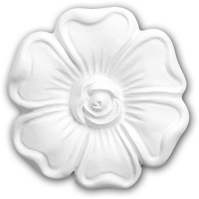 Profhome Decor - Decorative Element 160006 Profhome Ceiling Rose timeless classic design white ø 6 cm