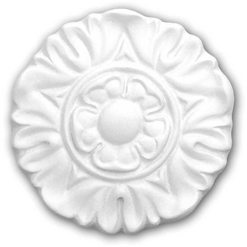 Profhome Decor - Decorative Element 160017 Profhome Ceiling Rose Neo-Classicism style white ø 9 cm