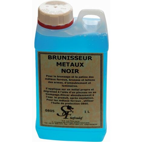 Deco Fer Forge – Brunisseur de métaux 1L – Application pur au pinceau ou par trempage – Pour ferreux, bronzes et laitons – Rincez après oxydation