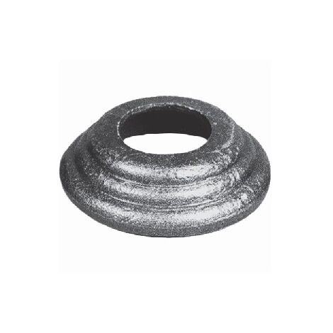 Deco Fer Forge – Cache scellement circulaire 3 marches pour barreau Ø14mm – Fer forgé brut à souder – Base Ø40mm – Hauteur 20mm pour finition élégante