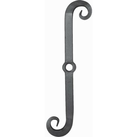 Deco Fer Forge – Clé de tirant simple en fer forgé – Hauteur 525mm – Longueur 105mm – Section carrée 30mm – Fixation avec tige filetée